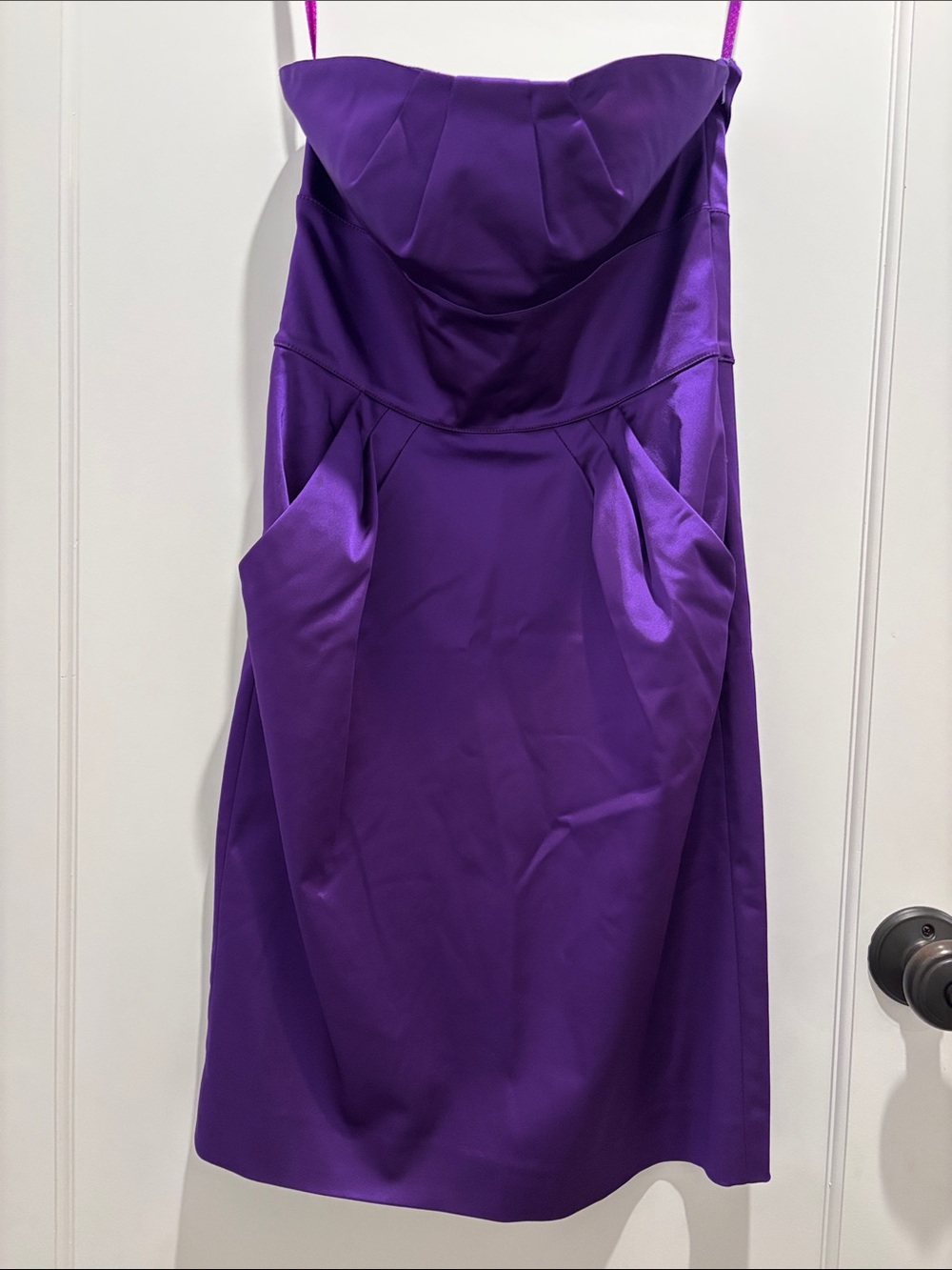 Diane Von Furstenberg Strapless Purple Satin Girls' Party Dress
